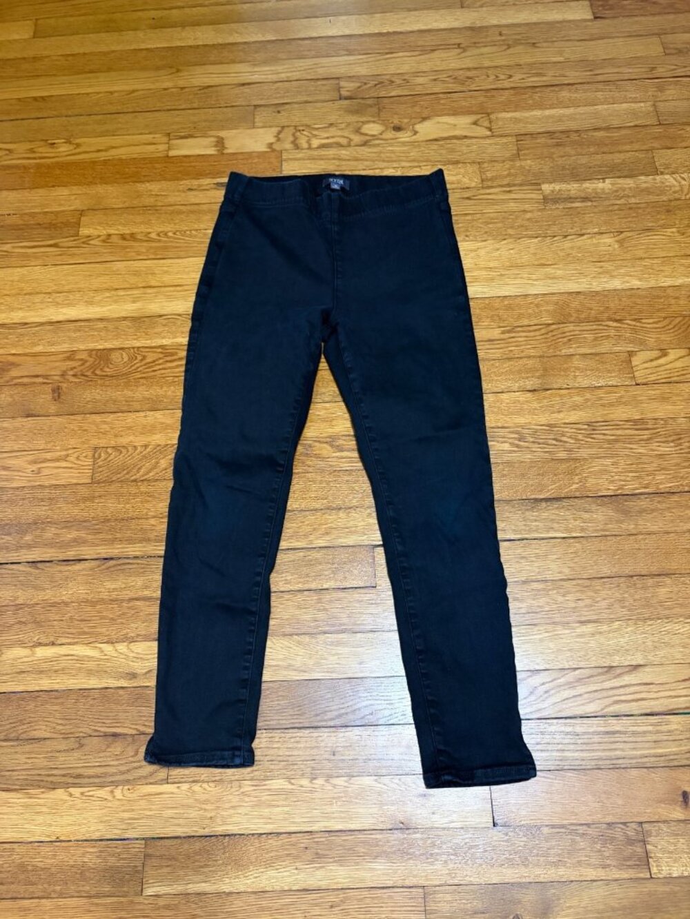 NYDJ Womens Pull On Skinny Jeans Size Medium 6 8 10 Black Stretch Denim Pants